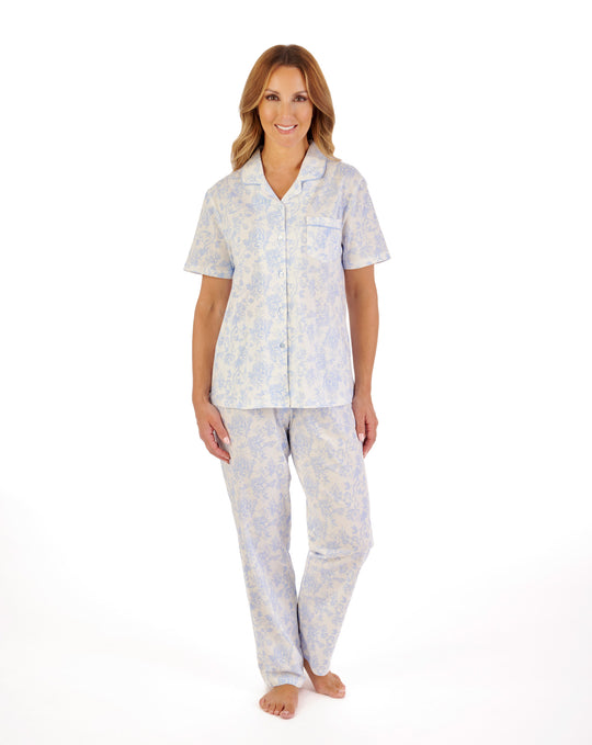 Vintage Floral Jersey Pyjama PJ1108