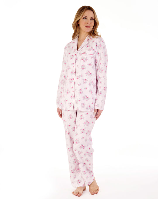 Floral Printed Luxury Flannel Tailored Woven Pyjama PJ88213