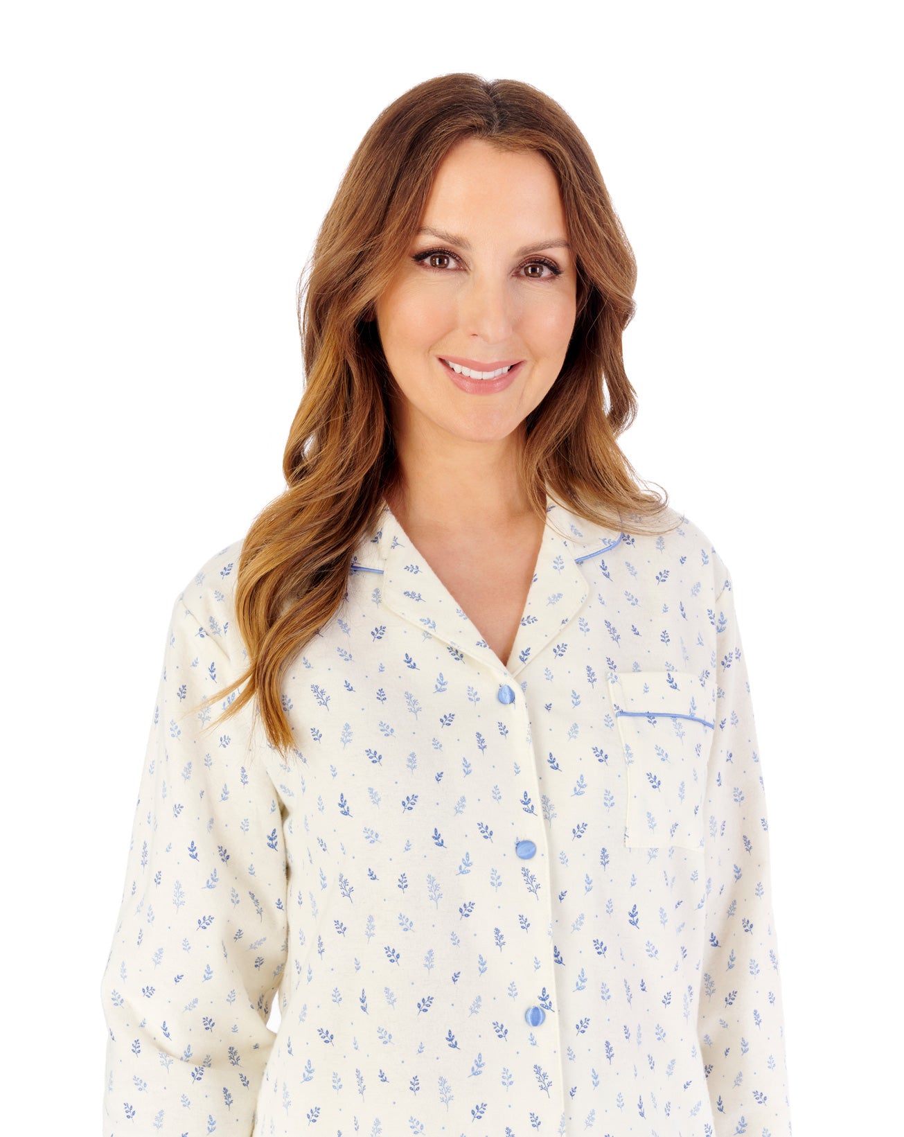 Leaf Printed Luxury Flannel Woven Pyjama PJW2213