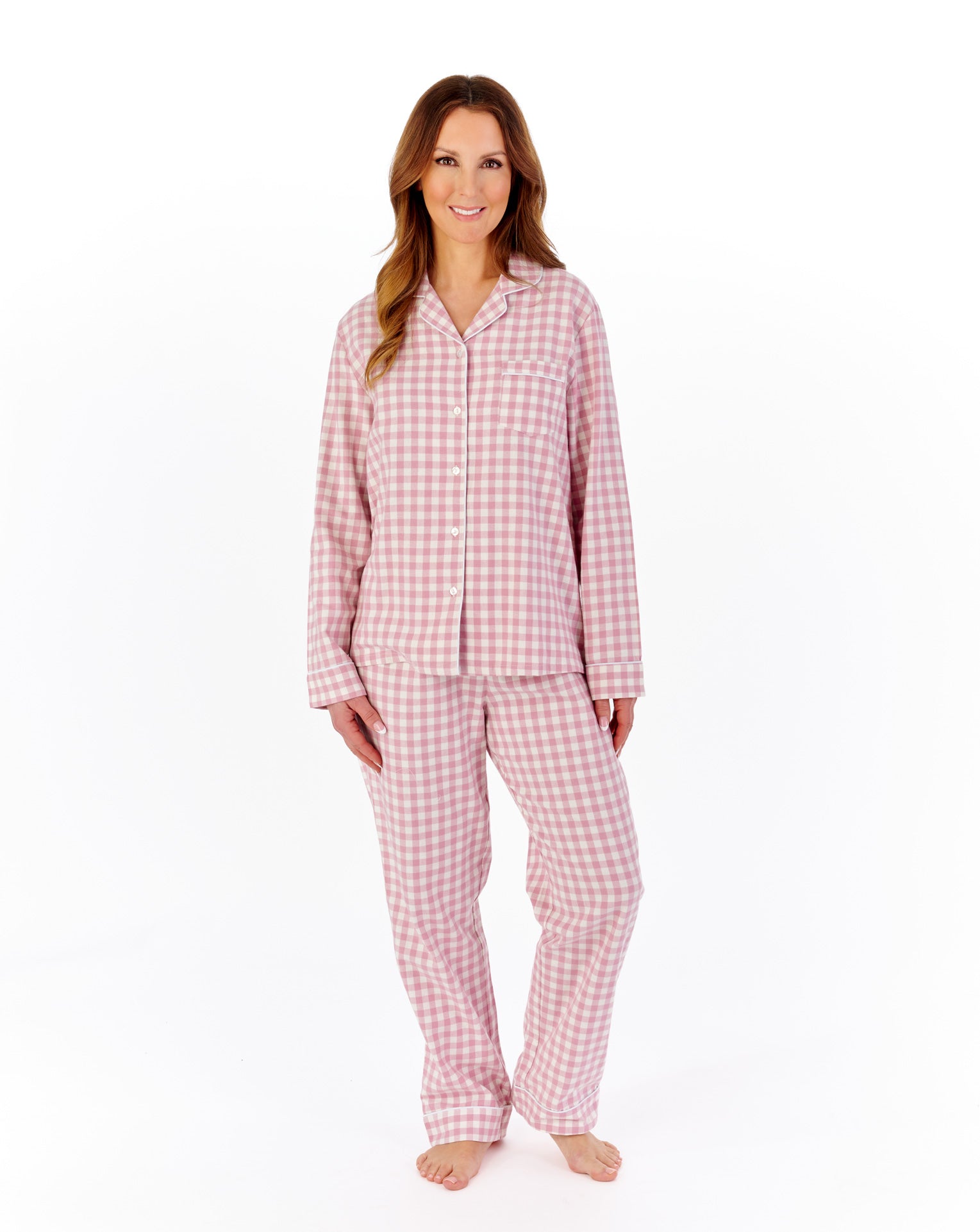 Brushed Woven Gingham Woven Tailored Pyjama PJW2217