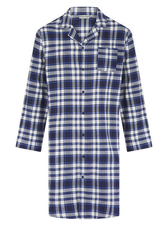 Brushed Check Print 42" Woven Nightshirt WR04810