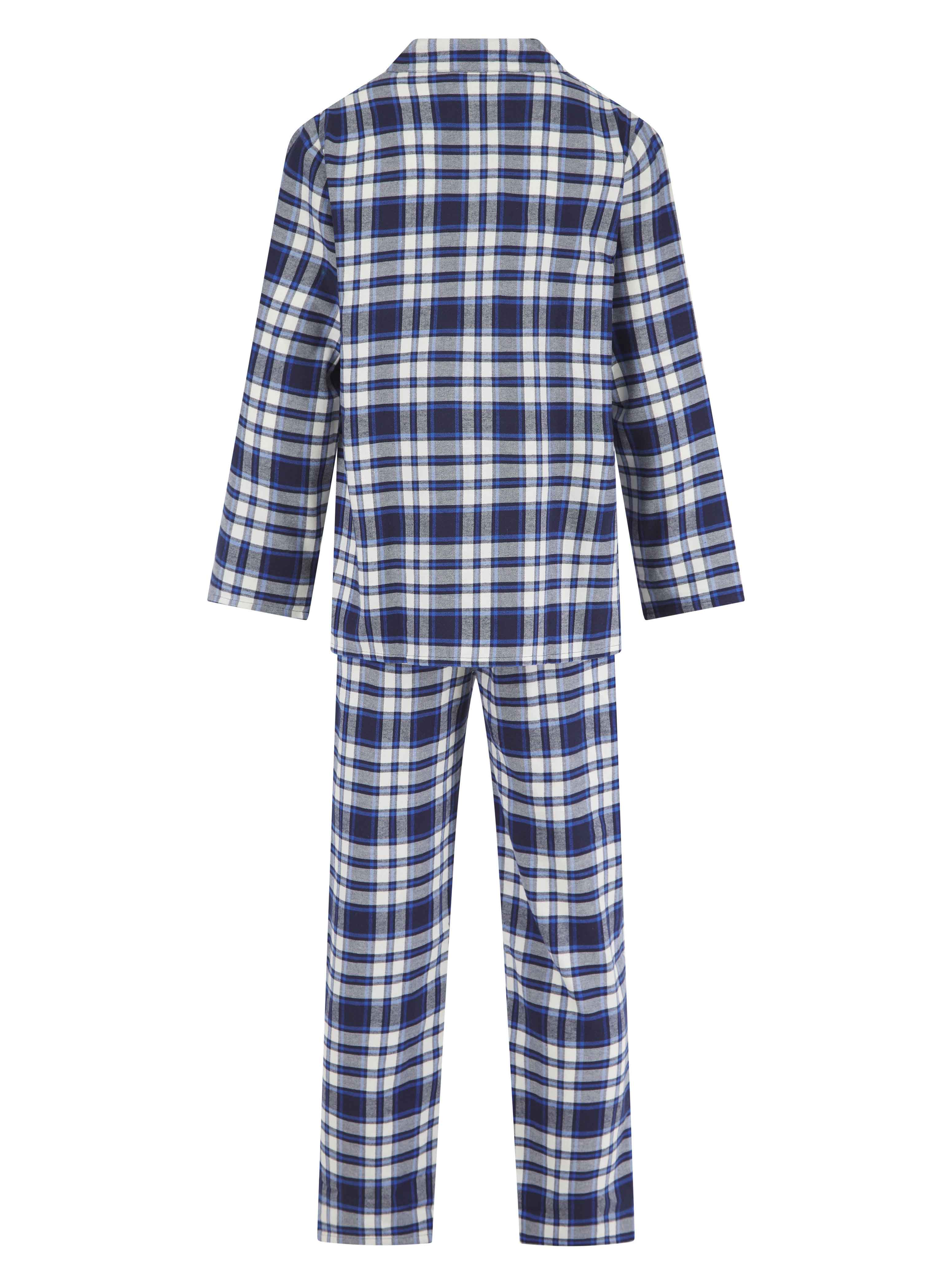 Woven Cotton Brushed Check Print Tailored Pyjama WR04811
