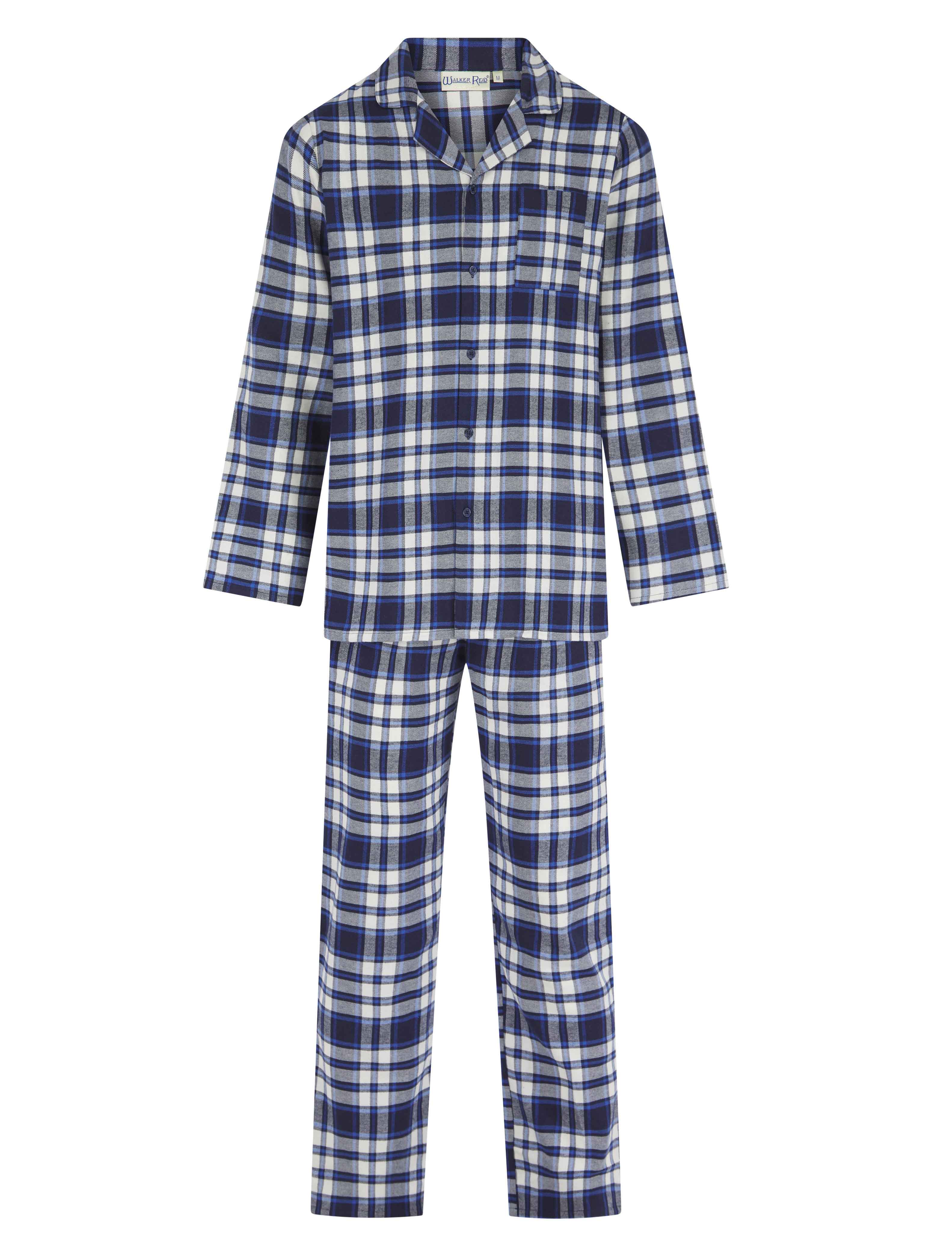 Woven Cotton Brushed Check Print Tailored Pyjama WR04811