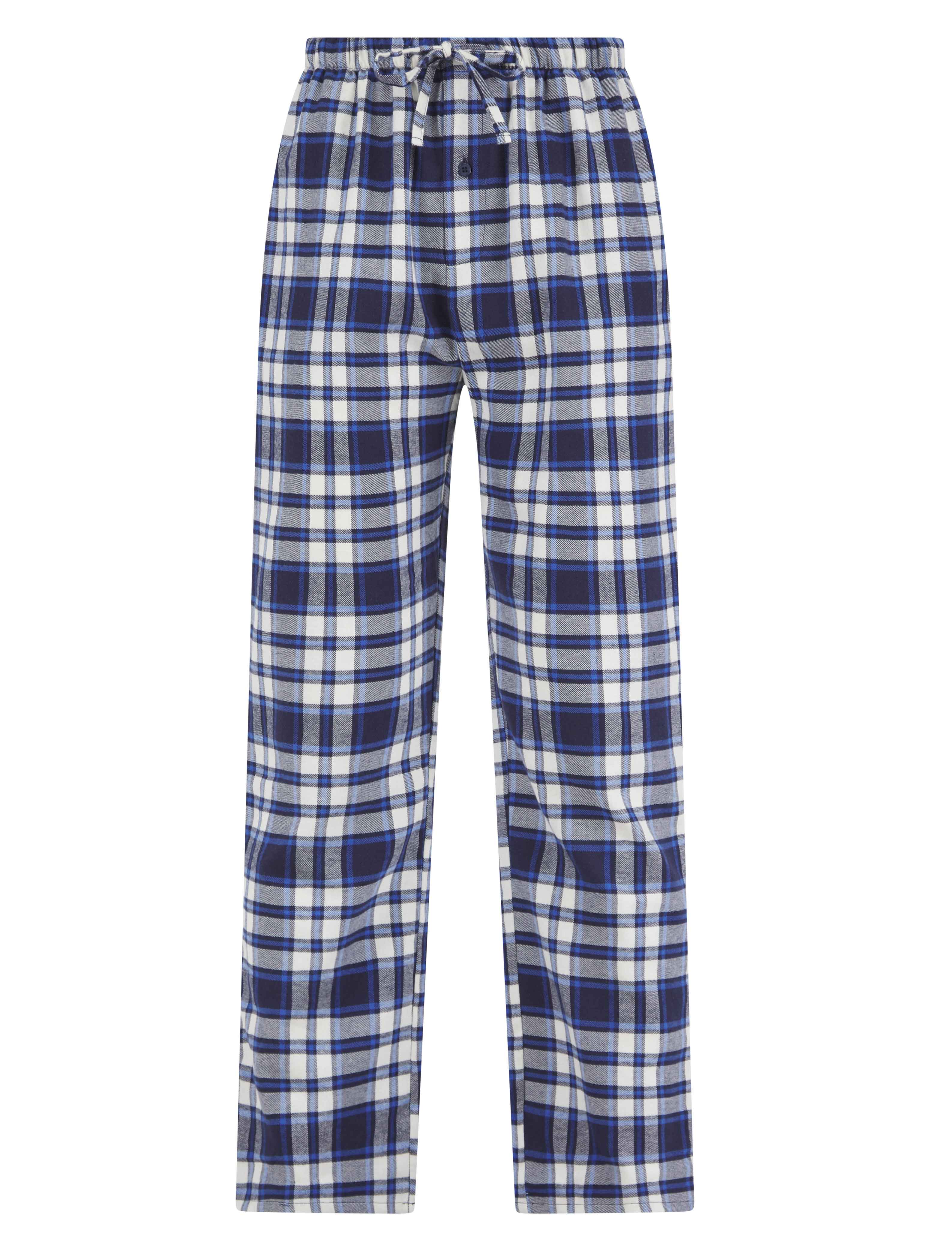 Woven Cotton Brushed Check Print Pyjama Trouser Bottom WR04812