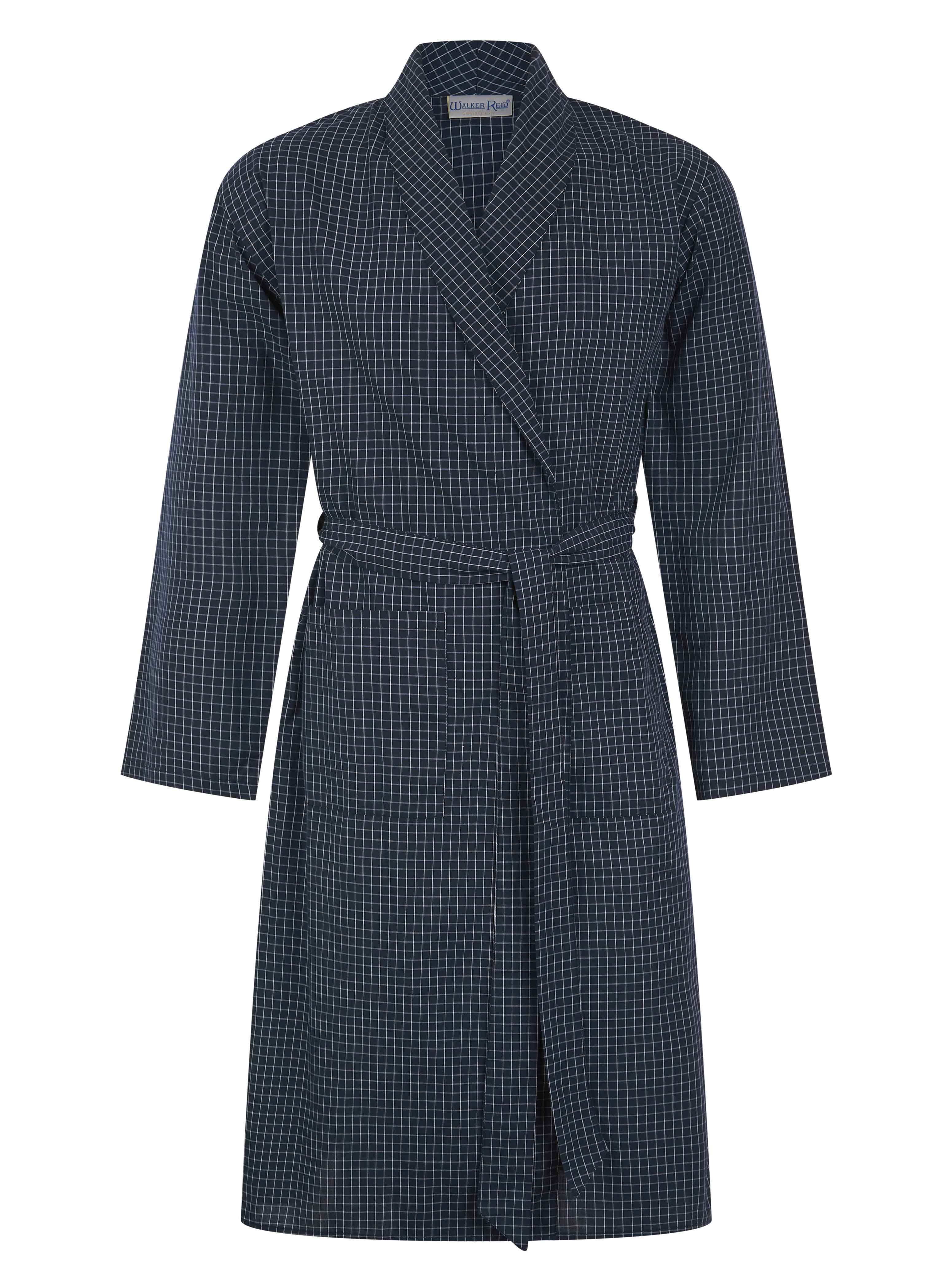 Yarn Dyed Woven Check Shawl Collar Wrap WR1812