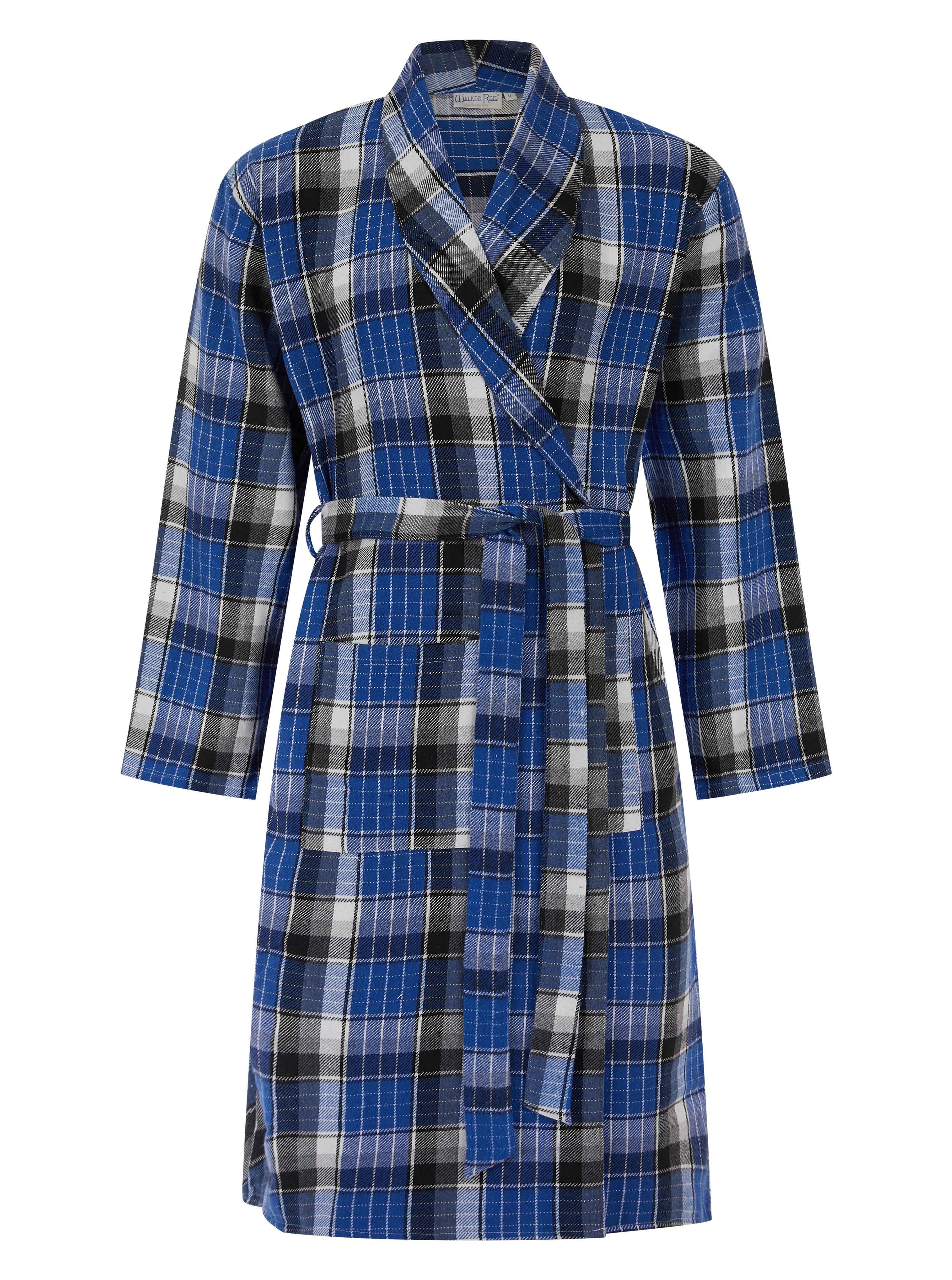 Woven Check 46" Shawl Collar Wrap WR2817