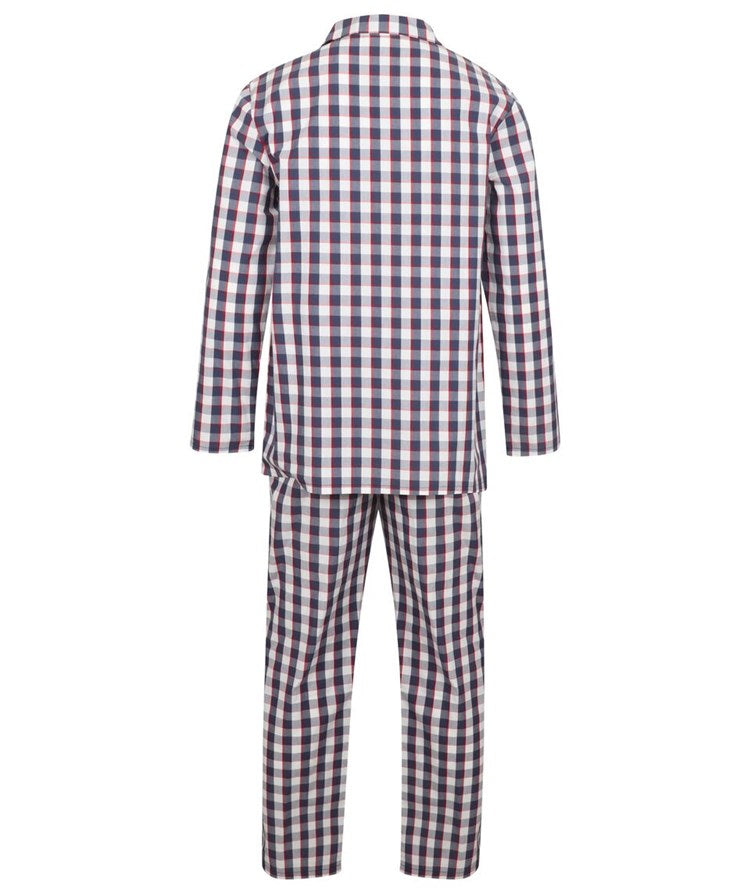 Walker Reid Classic Long Sleeve Check 100% Cotton Check Pyjama WR2813