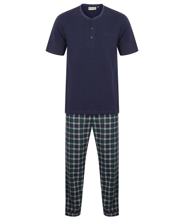 Walker Reid Check Flannel Jersey Top and Woven Trouser WR2801