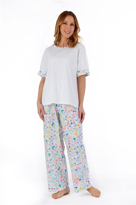 Multi Coloured Floral Tailored Woven Pyjama PJ55263
