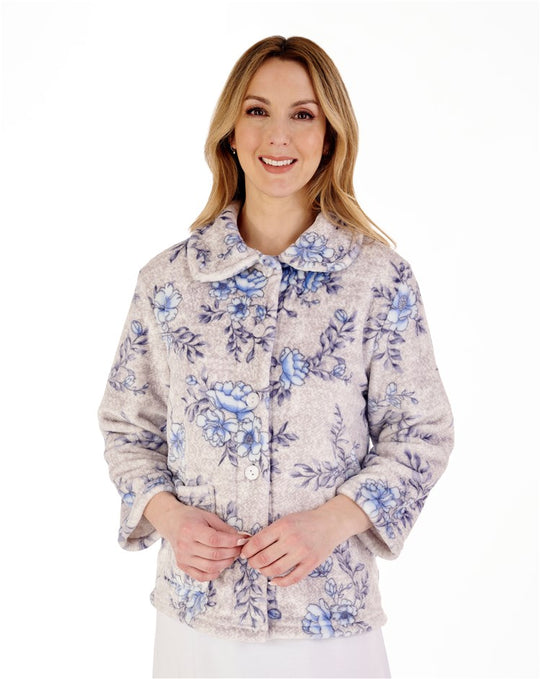Floral Flannel Fleece 25" Bedjacket BJ88310