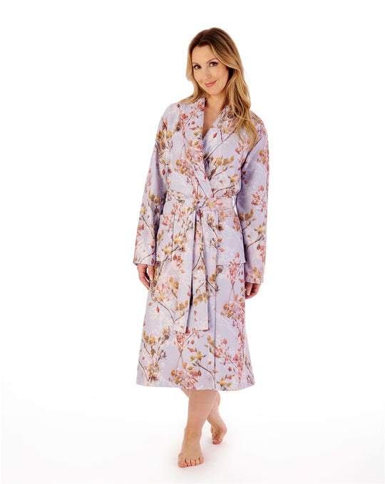 Floral Print Luxury Bamboo 46" Wrap Housecoat HC02350