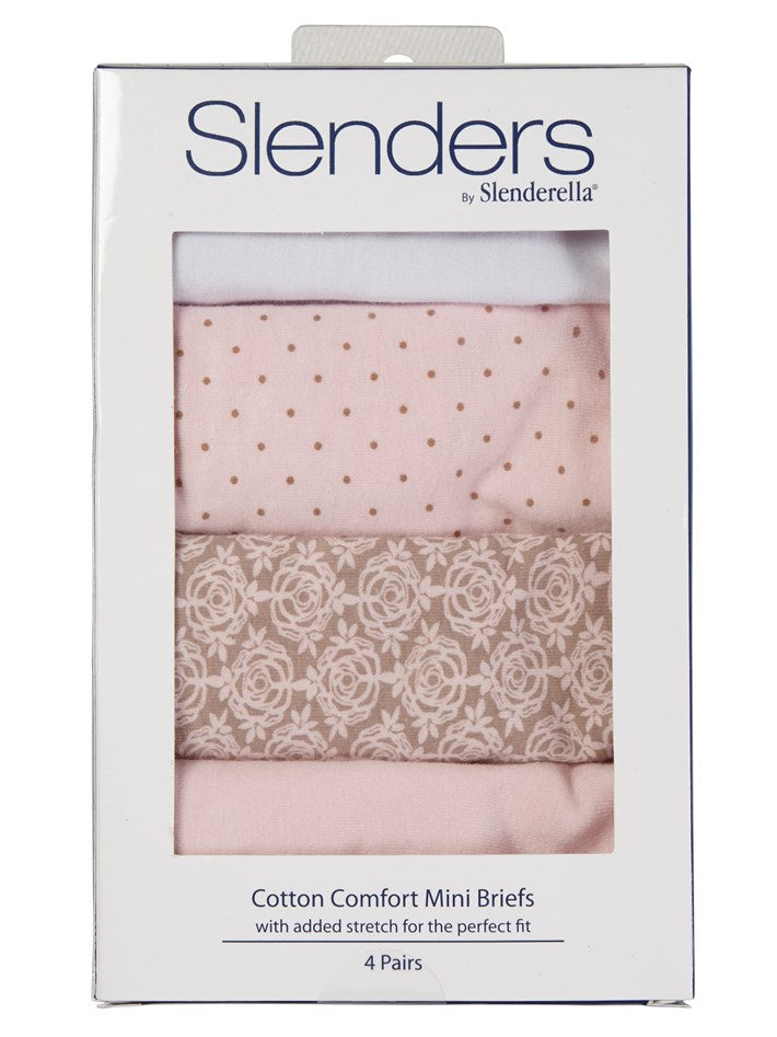 Slenderella Cotton Pattern Mini Brief BF83