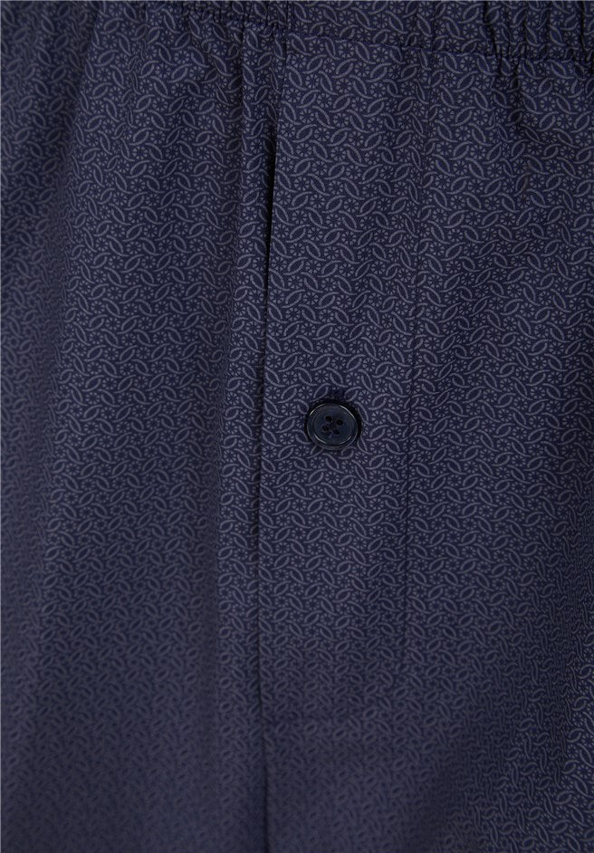 Woven Leaf Geo Print Jersey Top Pyjama Set WR88841