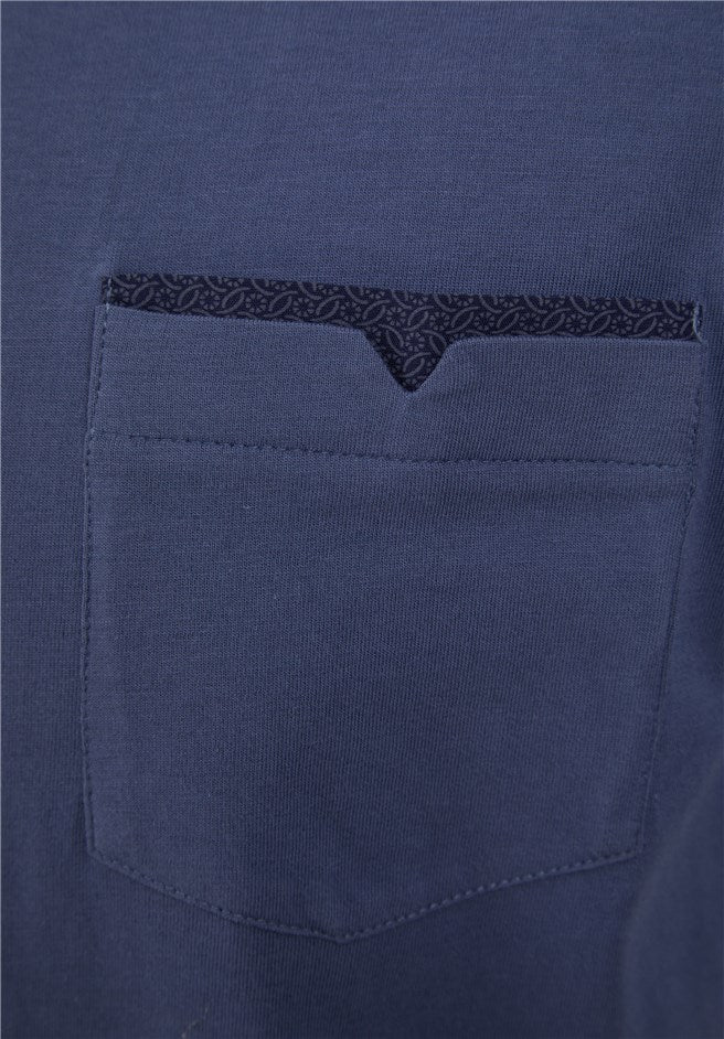 Woven Leaf Geo Print Jersey Top Pyjama Set WR88841