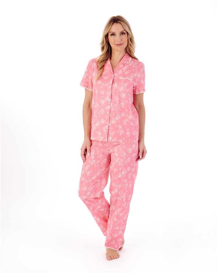 Modern Floral Woven Cotton Pyjama Set PJ01213