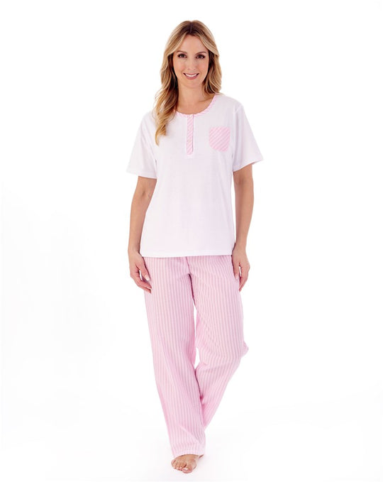 Classic Stripe Seersucker Woven Pyjama Set PJ01224