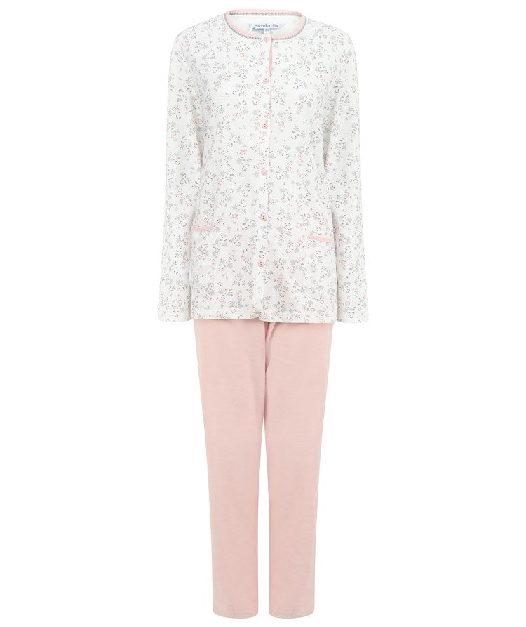 Ditsy Floral Long Sleeve Button Through Pyjama PJ4131