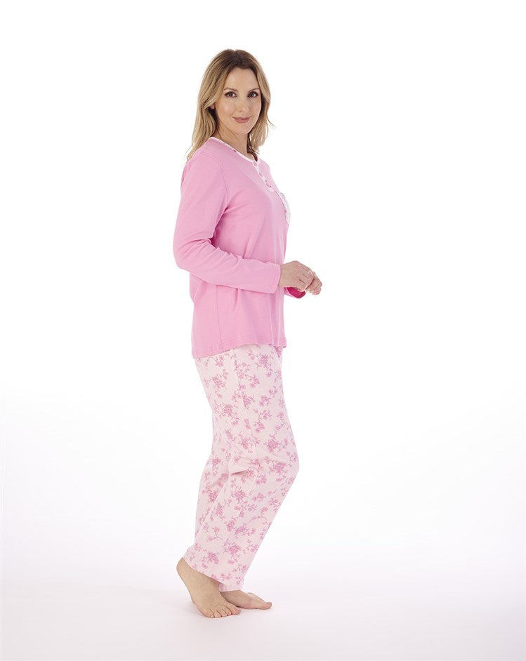 Luxury Brushed Cotton Interlock Floral Pyjama PJ02215