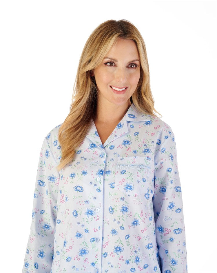 Floral Print Woven Cotton Tailored Pyjama Set PJ02203