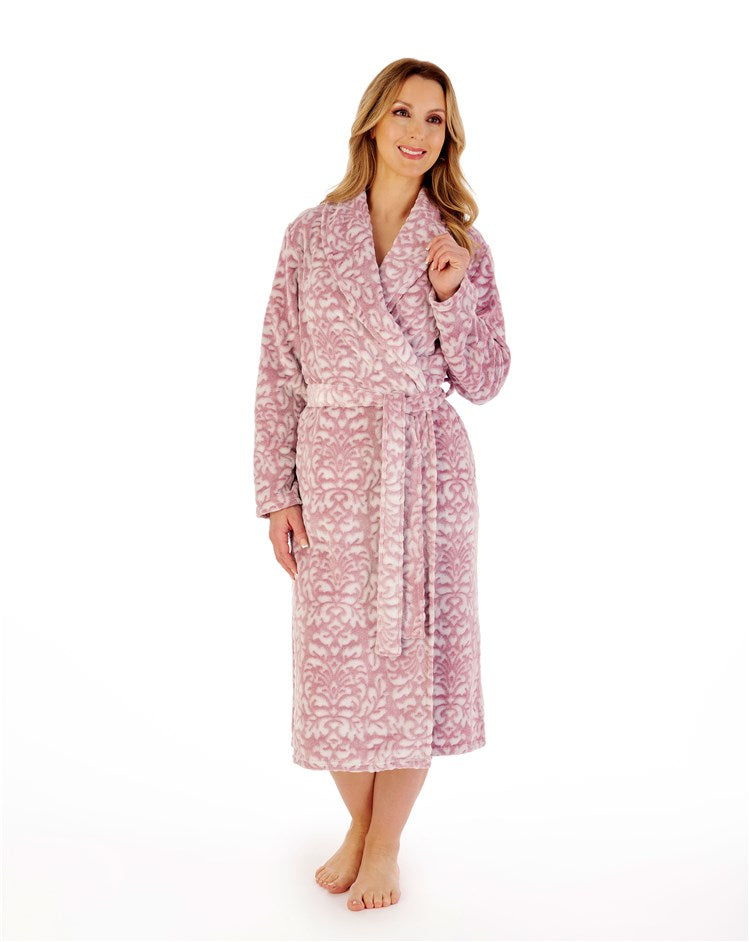 46" Two-Tone Shaved Wrap Housecoat HC02333