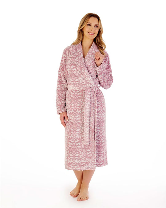 Two-Tone Shaved 46" Wrap Housecoat HC02333