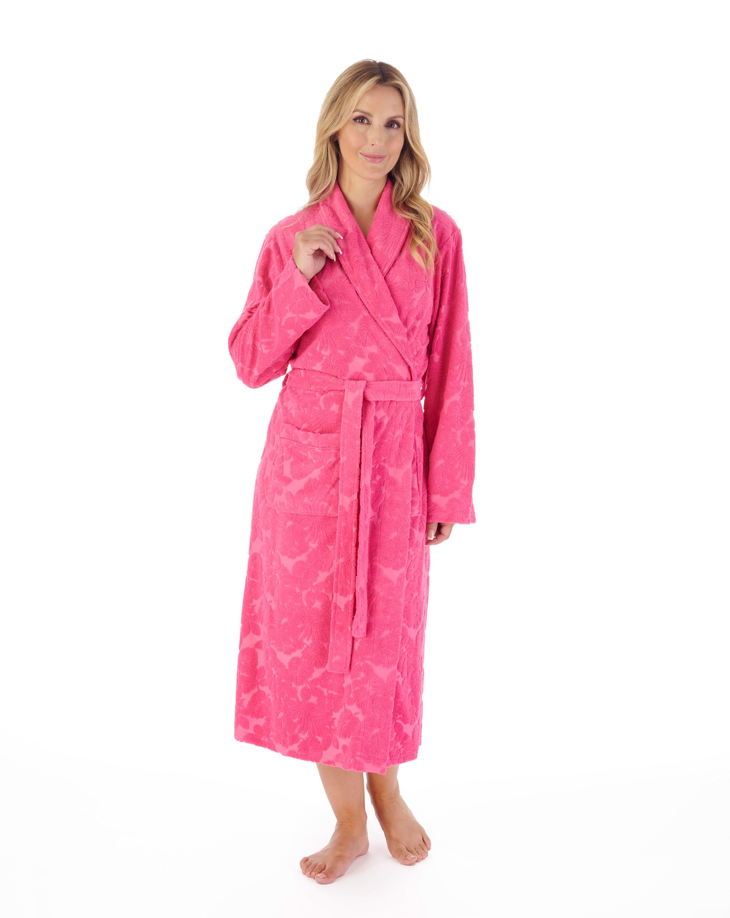 46" Floral Towelling Wrap Robe HC03312