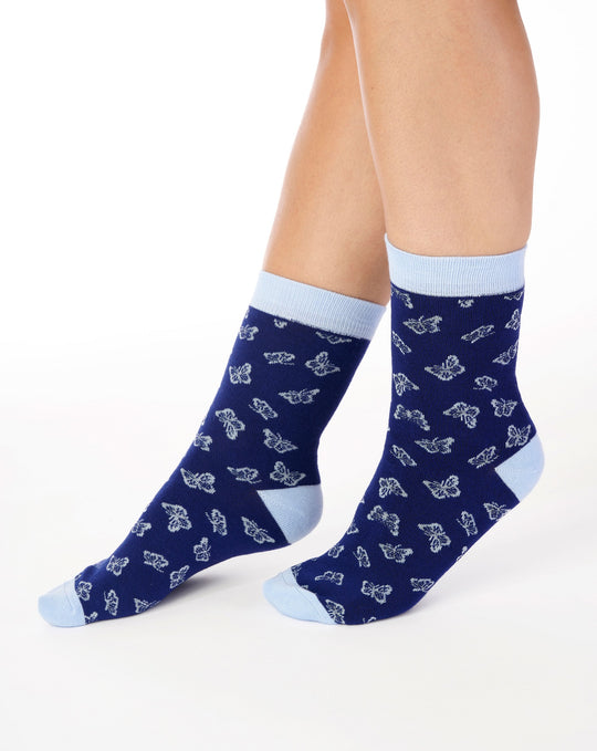 Butterfly Leisure Sock (2 Pair Pack) LS186