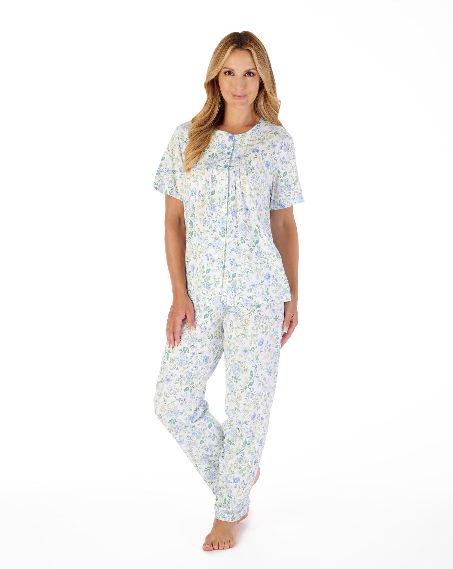 Trailing Floral Print Jersey Pyjama Set PJ03134