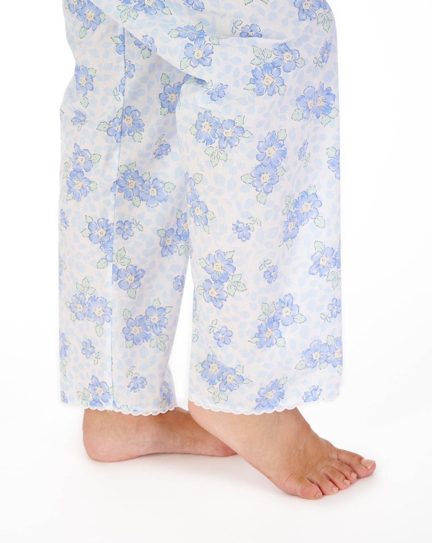 Shadow Leaf Floral Print Tailored Pyjama Set PJ03209