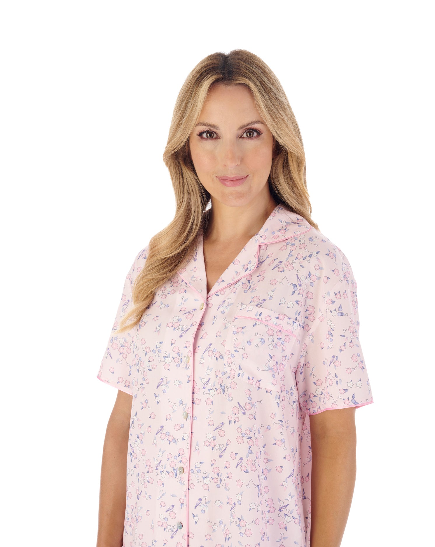 Blossom Print Woven Viscose Tailored Pyjama PJ03243