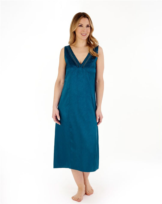Animal Jacquard Satin 45" Nightdress GL88721