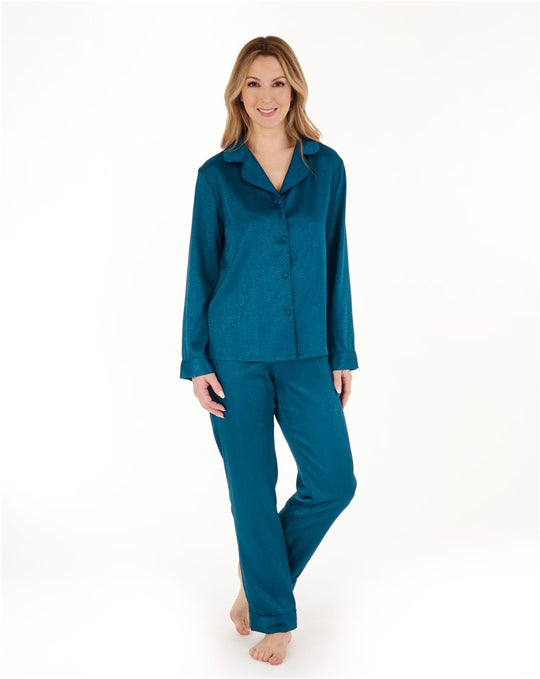 Animal Jacquard Satin Tailored Pyjama Set GL88723