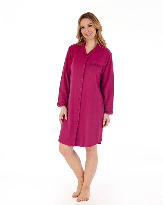 Bold Floral Flannel & Interlock 38" Woven Nightshirt NS88206