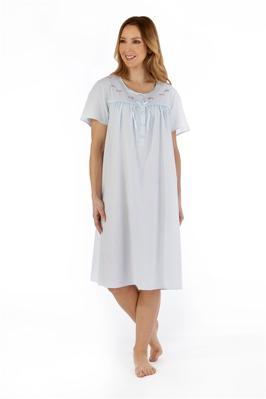 Embroidered Yoke 42" Woven Nightdress ND55201