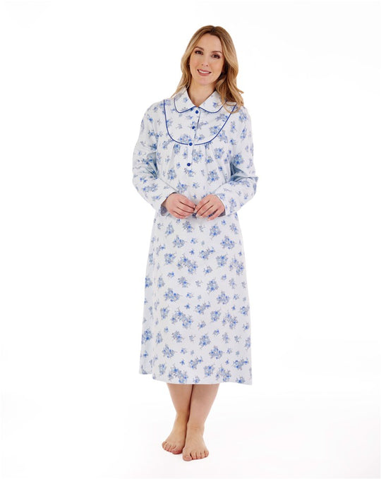 Floral Luxury Flannel 45" Woven Nightdress ND88211