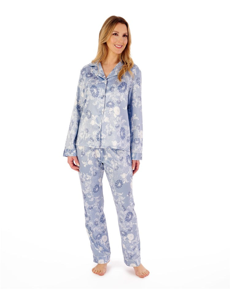 Floral Satin Tailored Pyjama Set GL02723