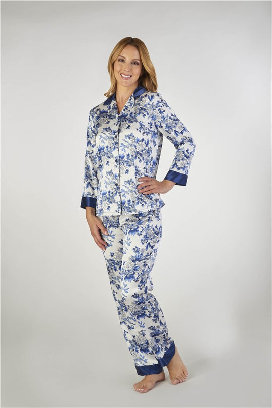 Floral Satin Tailored Pyjama GL2773