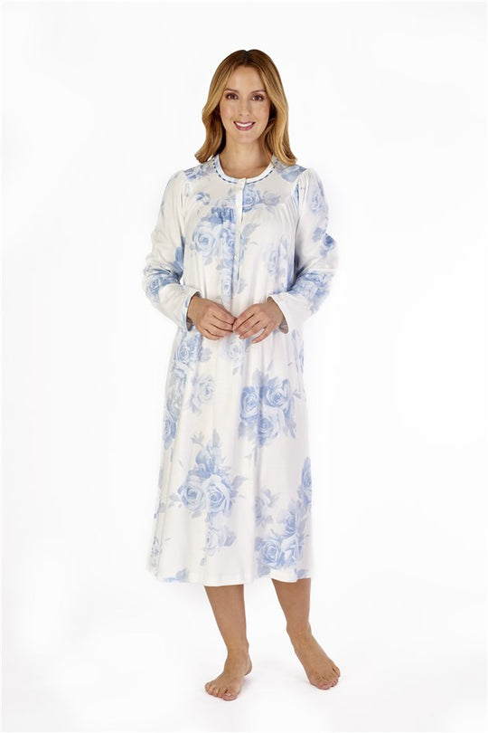 Large Floral Print 43" Jersey Nightdress ND4135