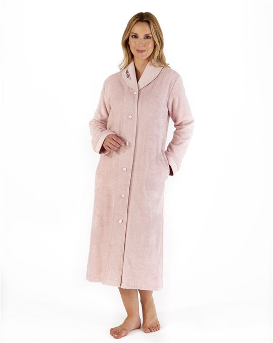 Embroidered 46" Button Through Housecoat HC66356