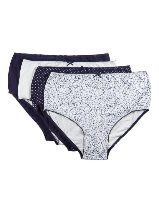 Slenders Cotton Pattern Midi Brief BF84