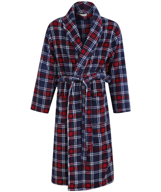 Check Print 49" Flannel Fleece Robe WR66840