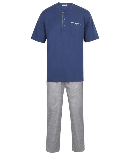 Geo Print Jersey Top & Woven Trouser Pyjama WR2806