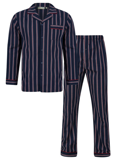 Woven Stripe Button Through Tailored Pyjama WR66802