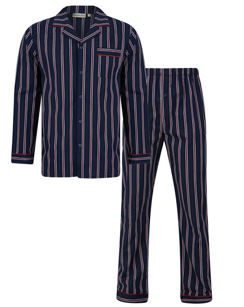 Woven Stripe Button Through Tailored Pyjama WR66802 – Slenderella